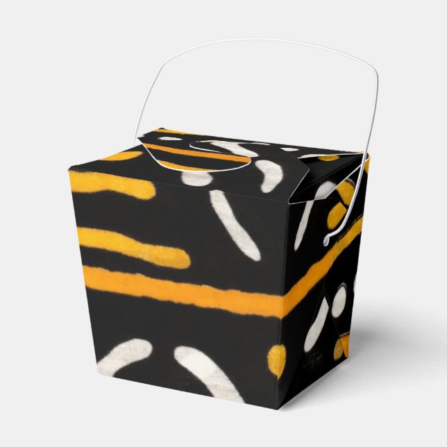 African Print  Favor Box (Front Side)