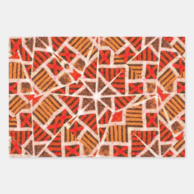 African Print Gift Wrapping Paper (Front)
