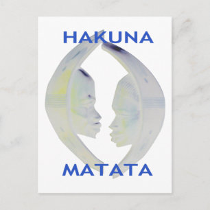 African Print Hakuna Matata Design Announcement Postcard