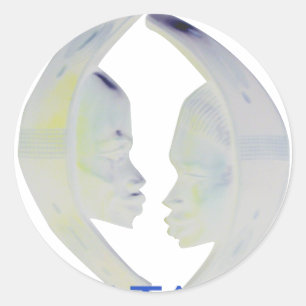 African Print Hakuna Matata Design Classic Round Sticker