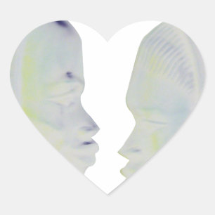 African Print Hakuna Matata Design Heart Sticker