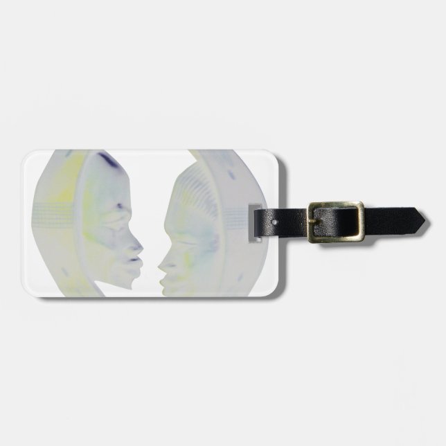 African Print Hakuna Matata Design Luggage Tag (Front Horizontal)