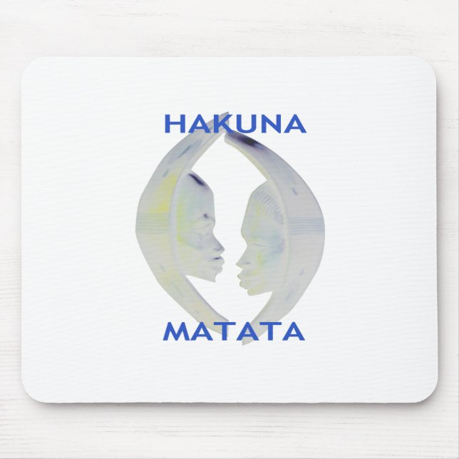 African Print Hakuna Matata Design Mouse Pad (Front)
