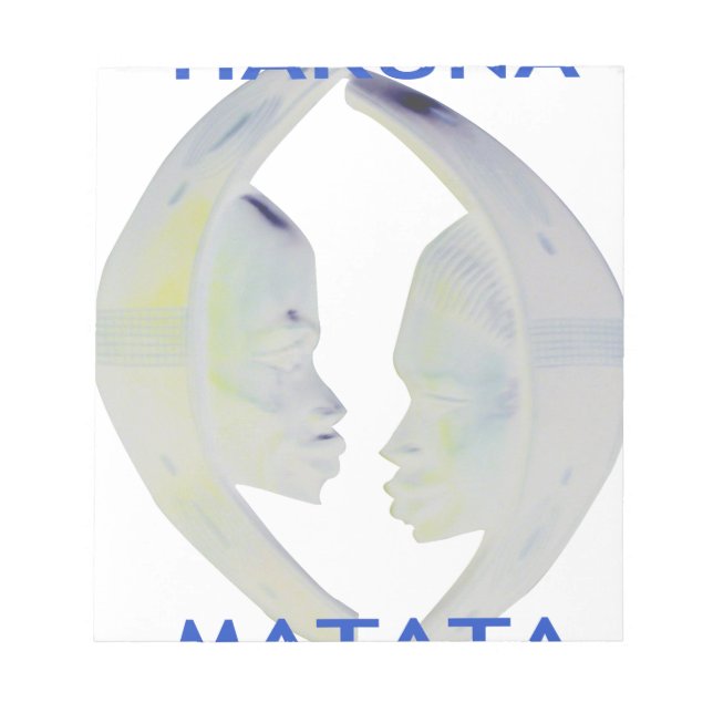 African Print Hakuna Matata Design Notepad (Front)