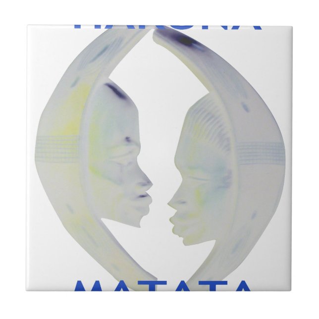 African Print Hakuna Matata Design Tile (Front)