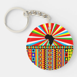 African Print Kente Cloth Tribal Pattern Ankara Keychain