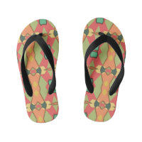 african print kids flip flops