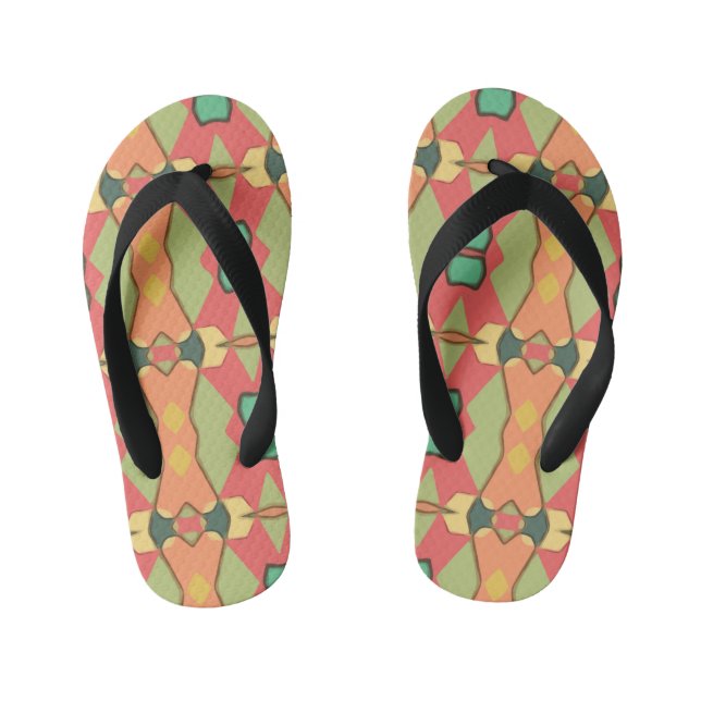 african print kids flip flops (Footbed)