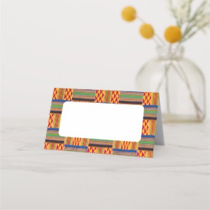 African Print  Place Card