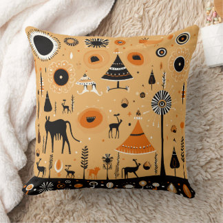 AFRICAN PRINT THROW PILLOW