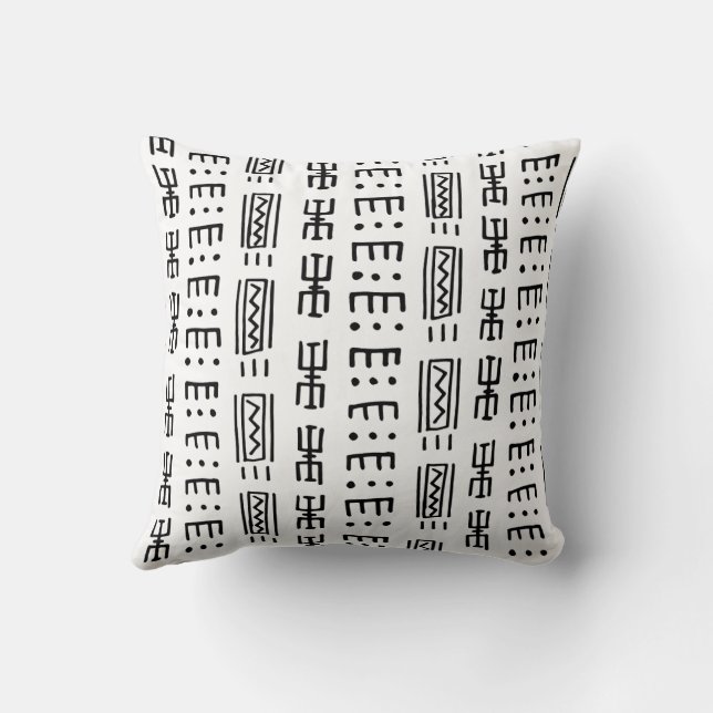 African Print Throw Pillow (Back)