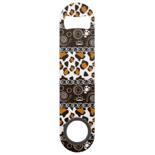African print with cheetah skin pattern bar key