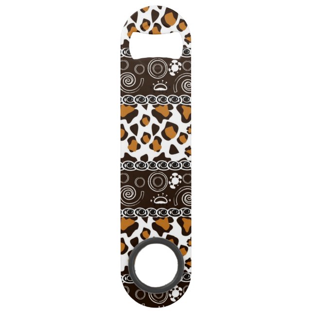African print with cheetah skin pattern bar key (Front)