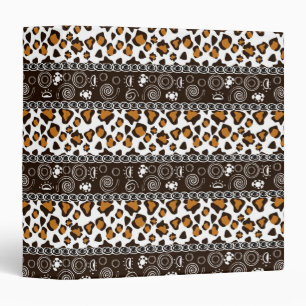African print with cheetah skin pattern binder