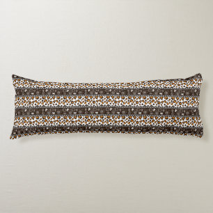 African print with cheetah skin pattern body pillow