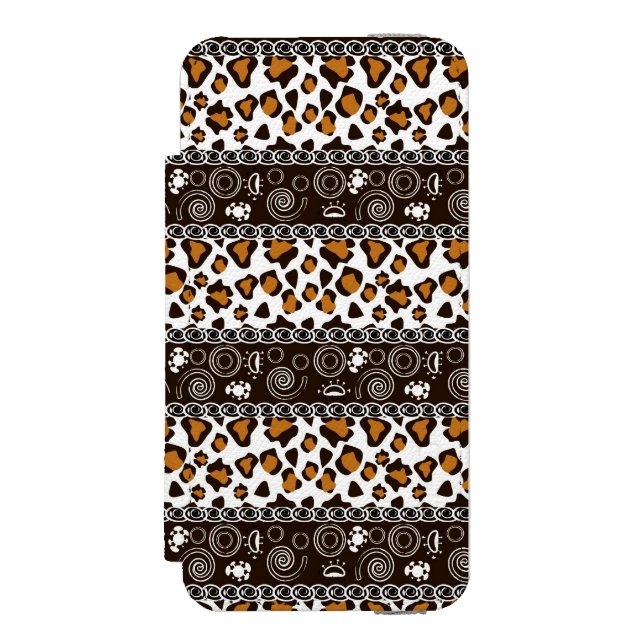 African print with cheetah skin pattern incipio iPhone wallet case (Folio Front)