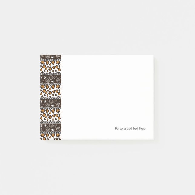 African print with cheetah skin pattern post-it notes (Front)