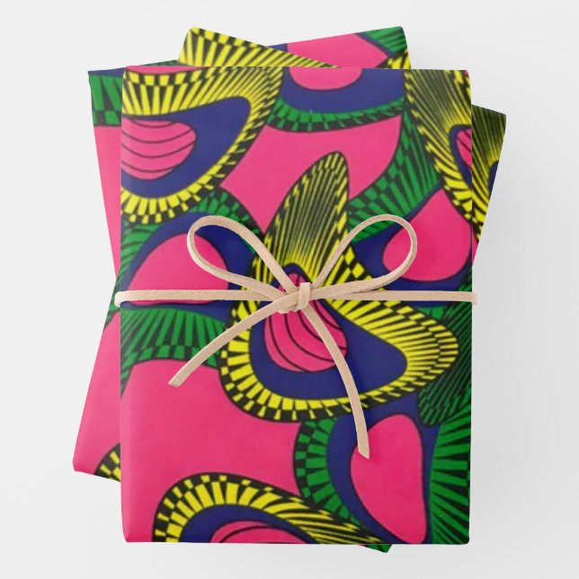 African Print Wrapping Paper (In situ)