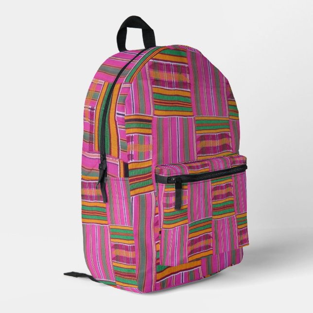 African  printed backpack (Back Corner Left)