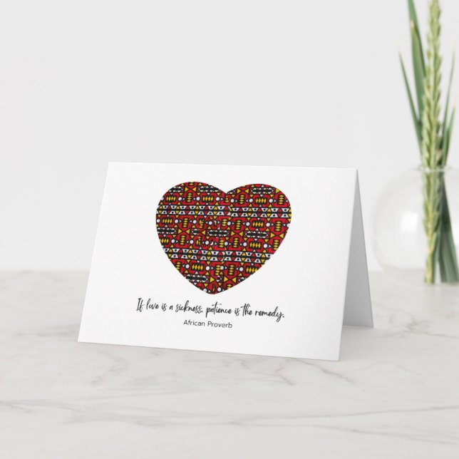 African Proverb Folded Note Card (Front)