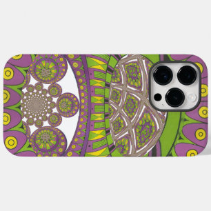 African Purple and Yellow Kaleidoscope Traditional Case-Mate iPhone 14 Pro Max Case