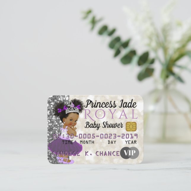 African Purple Princess|VIP Carte de crédit Invita (Debout devant)