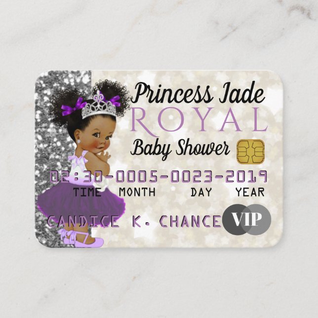 African Purple Princess|VIP Carte de crédit Invita (Devant)