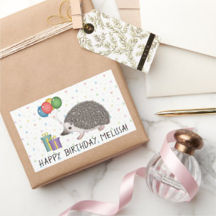 African Pygmy Hedgehog Animal - Happy Birthday Sticker