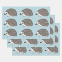 African Pygmy Hedgehog Cartoon Design Pattern