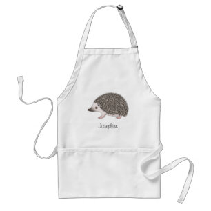 African Pygmy Hedgehog Cartoon Design With A Name Standard Apron