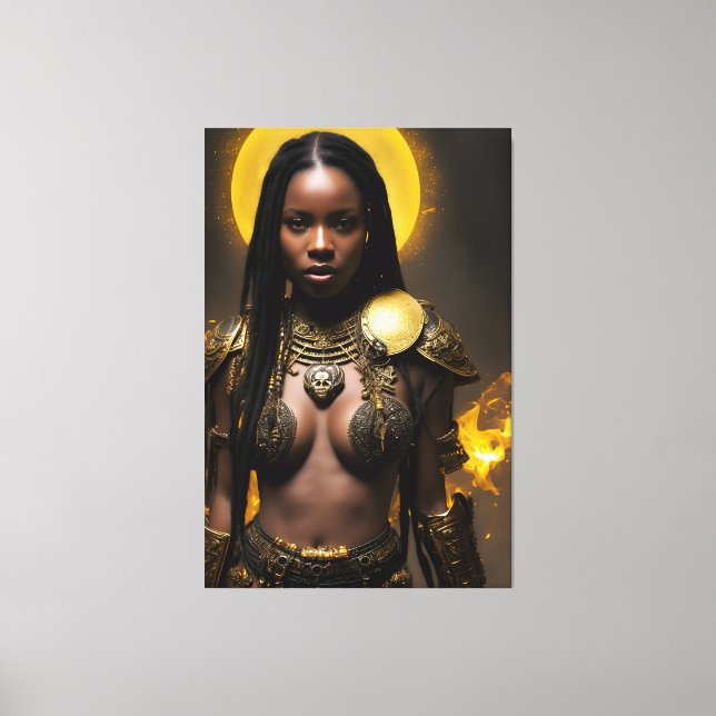 African Queen 019 Canvas Print (Front)