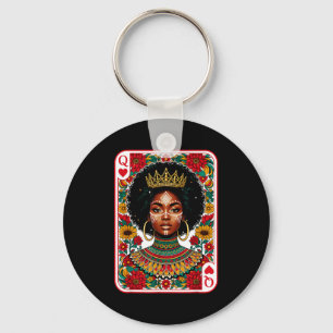 African queen card melanin black pride blm keychain
