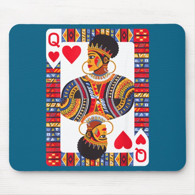 African queen card melanin black pride blm mouse pad (Front)