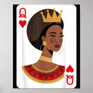 African queen card melanin black pride blm poster