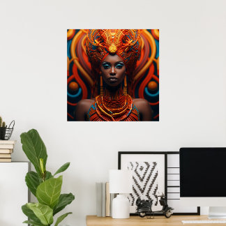 African Queen' - elegance and tradition Poster