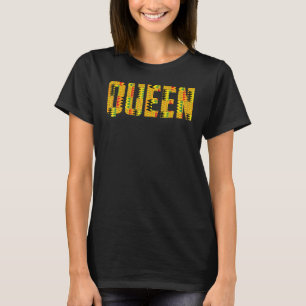 African Queen  For Women Cool Kente Cloth T-Shirt