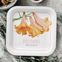 African Queen lily orange pink floral art wedding