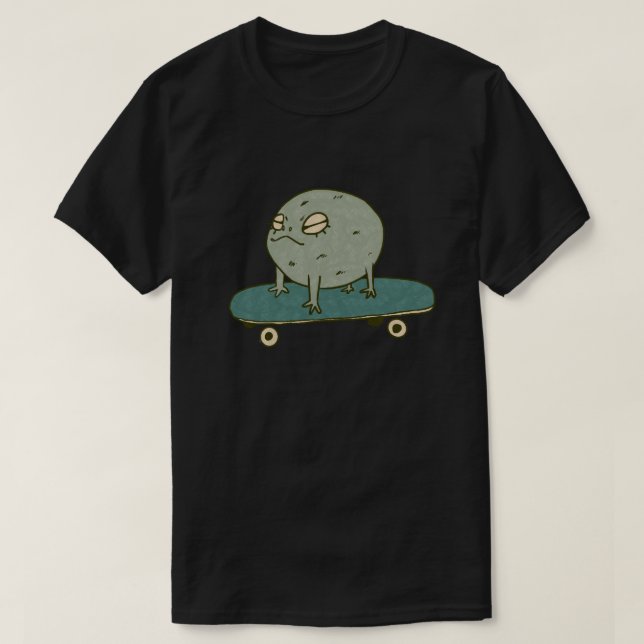African rain frog skateboarding T-Shirt (Design Front)