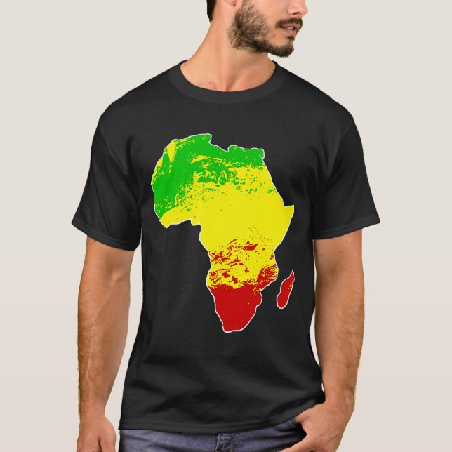 African Rastafarian Traditional Pattern T-Shirt (Front)