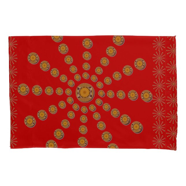African Red Polka dot design  Duvet  Pillowcase (Front)