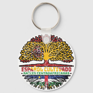 African Republic Central Africa Spanish Spain Keychain