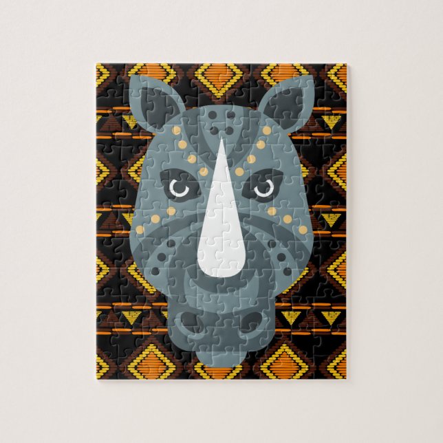 African Rhino jigsaw puzzle (Vertical)