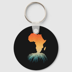 African Roots Art For Men Women Afrocentric Africa Keychain