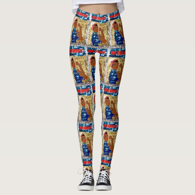 african rosie the riveter leggings (Front)