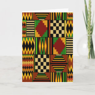 African Royal Kente Cloth Design Card