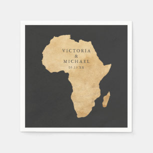 African Safari Boho Floral Monogram Napkin