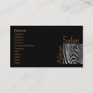African Safari Business Card