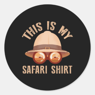 African Safari Family Vacation Zoo Animal Safari S Classic Round Sticker