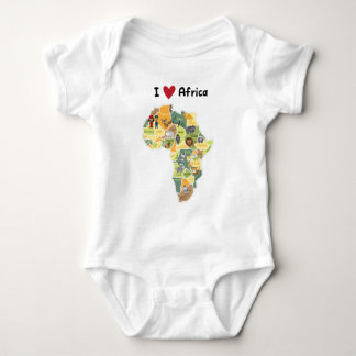 African Safari Map - I Heart Africa - Shirt