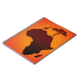 African Safari Map - Notebook